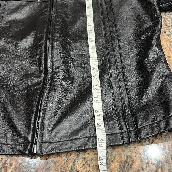 Wilson, Leather Black Leather Jacket SZ L